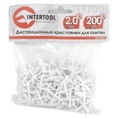 Крестики для плитки Intertool 2 мм (200 шт.) 8 уп. (HT-0351)